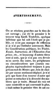 Mentor des rois by Alvimar, Octavien comte d'