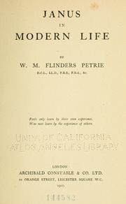 Cover of: Janus in modern life by W. M. Flinders Petrie