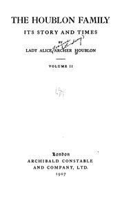 The Houblon family by Houblon, Alice Frances (Lindsay) Archer Lady