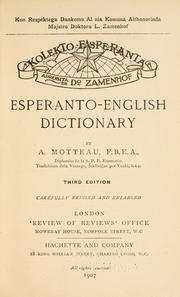 Esperanto-English dictionary by Achille Motteau