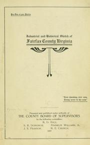 Cover of: Industrial and historical sketch of Fairfax County, Virginia.