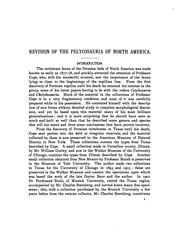 Cover of: Revision of the Pelycosauria of North America