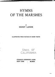Cover of: Hymns of the marshes by Sidney Lanier