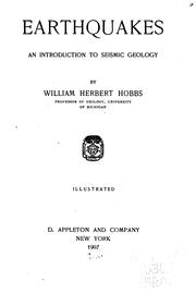 Cover of: Earthquakes by Hobbs, William Herbert