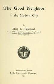 Cover of: The good neighbor in the modern city