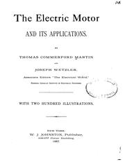 Cover of: The electric motor and its applications. by Thomas Commerford Martin