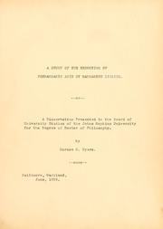 A study of the reduction of permanganic acid by manganese dioxide by Horace Greeley Byers