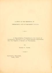 Cover of: A study of the reduction of permanganic acid by manganese dioxide by Horace Greeley Byers