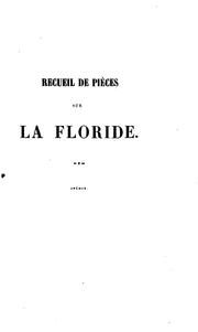 Cover of: Recueil de piéces sur la Floride.