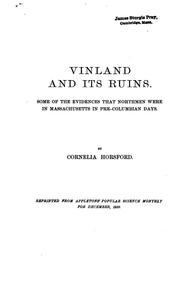 Cover of: Vinland and its ruins. by Cornelia Horsford