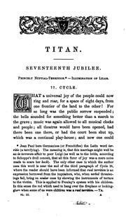 Cover of: Titan by Jean Paul