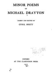 Cover of: Minor poems of Michael Drayton by Michael Drayton
