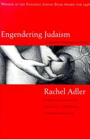 Cover of: Engendering Judaism: an inclusive theology and ethics