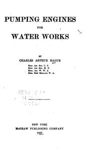 Cover of: Pumping engines for water works