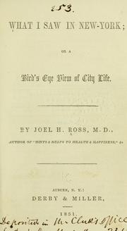 Cover of: What I saw in New-York: or, A bird's eye view of city life.