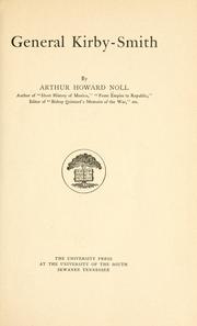 Cover of: General Kirby-Smith by Noll, Arthur Howard