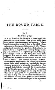 Cover of: The round table.  Northcote's conversations. Characteristics.