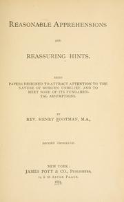 Cover of: Reasonable apprehensions and Reassuring hints. by Henry Footman