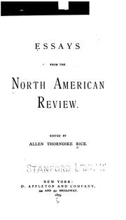 Essays from the North American review.