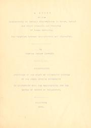 I. A study of the conductivity of certain electrolytes in water, methyl and ethyl alcohols, and binary mixtures of these solvents by Charles Geiger Carroll