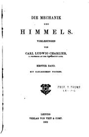 Cover of: Die Mechanik des Himmels. by Carl Vilhelm Ludvig Charlier