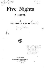 Cover of: Five nights by Victoria Cross