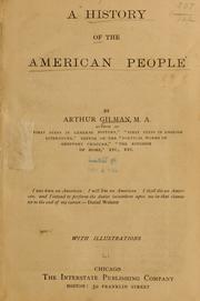 Cover of: A history of the American people by Arthur Gilman