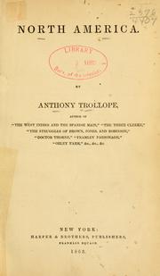 Cover of: North America. by Anthony Trollope