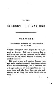 Cover of: On the strength of nations.