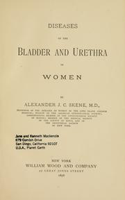 Cover of: Diseases of the bladder and urethra in women