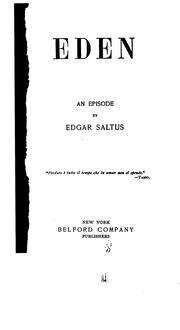 Cover of: Eden by Edgar Saltus