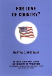 Cover of: For love of country? by Martha Nussbaum