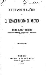 Cover of: D. Fernando el Católico y el descubrimiento de América