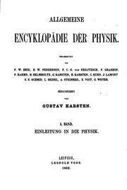 Cover of: Einleitung in die Physik.