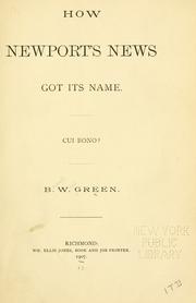 Cover of: How Newport's News got its name.