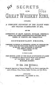 Cover of: Secrets of the great whiskey ring