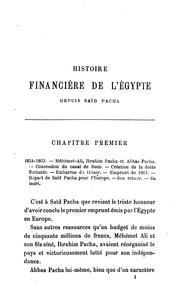 Cover of: Histoire financière de lÉgypte depuis Sai̤d pacha: 1854-1876.