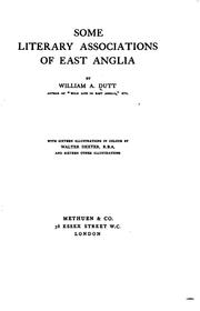 Cover of: Some literary associations of East Anglia