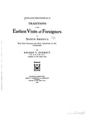Cover of: Traditions of the earliest visits of foreigners to North America, the first formed and first inhabited of the continents by Reuben Thomas Durrett