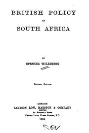 Cover of: British policy in South Africa by Spenser Wilkinson