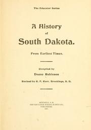 Cover of: A history of South Dakota. by Doane Robinson