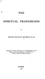 The Spiritual Franciscans by Muzzey, David Saville