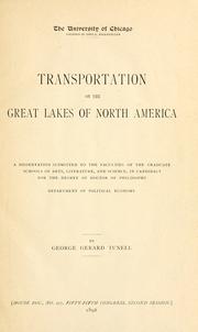 Cover of: Transportation on the Great Lakes of North America ...