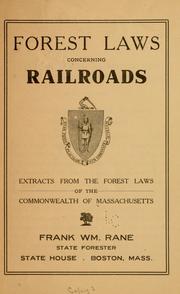 Cover of: Forest laws concerning railroads.