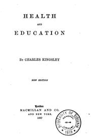 Cover of: Health and education
