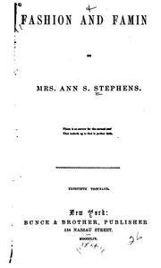 Cover of: Fashion and famine by Stephens, Ann S., Stephens, Ann S.