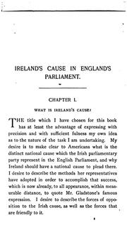 Cover of: Ireland's cause in England's Parliament