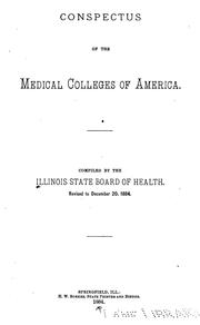 Cover of: Conspectus of the medical colleges of America