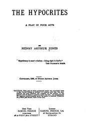 Cover of: The hypocrites: a play in four acts
