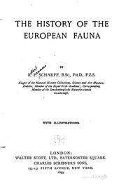 Cover of: The history of the European fauna